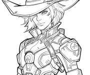 Coloriage Overwatch cow girl