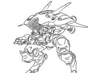 Coloriage Overwatch D-Va