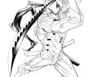 Coloriage Overwatch Genji stylisé
