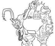 Coloriage Overwatch road Hog