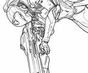 Coloriage Overwatch soldat à colorier