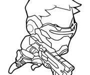 Coloriage Overwatch Soldier 76 Chibi
