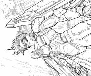 Coloriage Overwatch Tracer jeu video