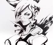 Coloriage Overwatch Tracer pour adulte