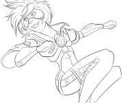 Coloriage Overwatch Tracer pour enfants
