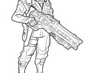 Coloriage Personnage de Overwatch arm&eacute;