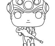 Coloriage Personnage de Overwatch chibi avec fus&eacute;e