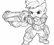 Coloriage Petit guerrier de Overwatch