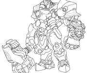 Coloriage Reinhardt overwatch