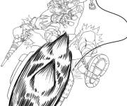 Coloriage Sc&egrave;ne d'attaque de Overwatch