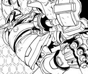 Coloriage Sc&egrave;ne de Overwatch jeu vid&eacute;o