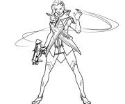 Coloriage Sombra tr&egrave;s rapide Overwatch