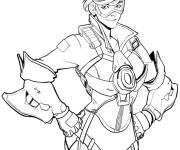 Coloriage Tracer blinkthrough space Overwatch