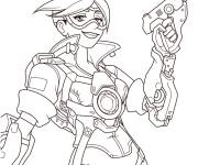 Coloriage Tracer comme damage overwatch