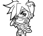 Coloriage Tracer Cute Spray Overwatch
