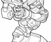 Coloriage Tracer pr&ecirc;te &agrave; tirer