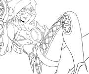 Coloriage Tracer pulse pistols overwatch