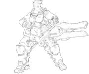 Coloriage Zarya overwatch