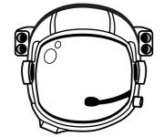 Coloriage Casque d'un Astronaute