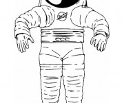 Coloriage Équipement d'un Astronaute