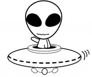 Coloriage et dessins gratuit Extraterrestre Ovnis à imprimer