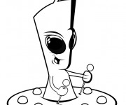 Coloriage et dessins gratuit Extraterrestre vectoriel à imprimer