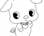 Coloriage et dessins gratuit Jewelpet Kawaii à imprimer