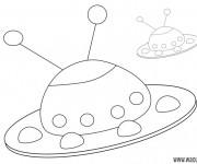 Coloriage Ovnis avec des Antennes