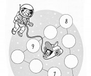 Coloriage Ovnis Chiffres et Cercles