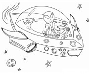 Coloriage Ovnis dans L'espace