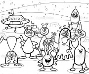 Coloriage Ovnis et Aliens Disney