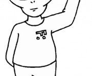 Coloriage Un Alien te salue