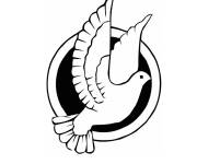 Coloriage Colombe pour la paix de tous le monde
