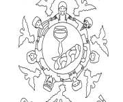 Coloriage Dieux et paix