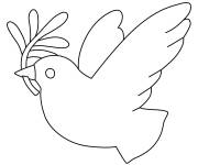 Coloriage &Eacute;moji colombe de paix
