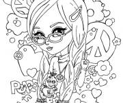 Coloriage Fille de la paix