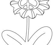 Coloriage Fleur de paix