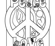 Coloriage La paix mondiale &agrave; colorier