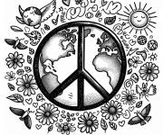 Coloriage Paix pour l'avenir des enfants du monde