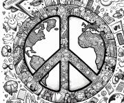 Coloriage Pax et le monde pacifiste