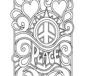 Coloriage Signe de la paix antistress