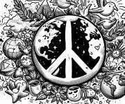 Coloriage Signe de la tol&eacute;rance mondiale