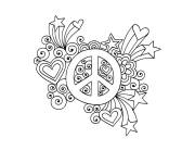 Coloriage Signe de paix en toute beaut&eacute;