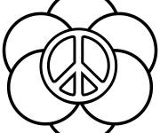 Coloriage Signe de symbole en forme de fleur