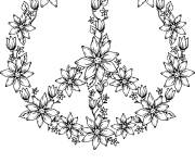 Coloriage Symbole amusant de la paix