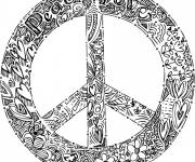 Coloriage Symbole de paix pour adulte