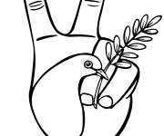 Coloriage Symbole de paix V
