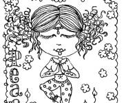 Coloriage Yoga de la paix