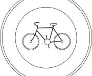 Coloriage Acc&egrave;s interdit aux v&eacute;los