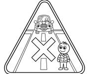 Coloriage Carrefour avec priorit&eacute; &agrave; droite
